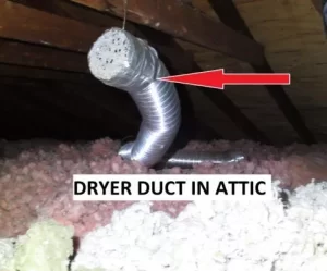 Dryer duct left open in attic