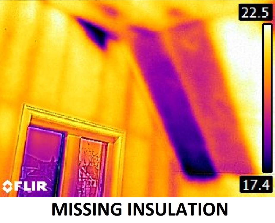 Missing insulation Thermal Imaging