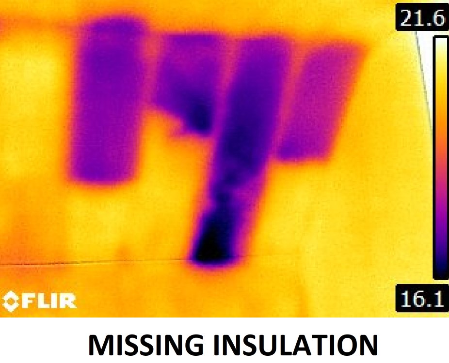 Missing insulation Thermal Imaging